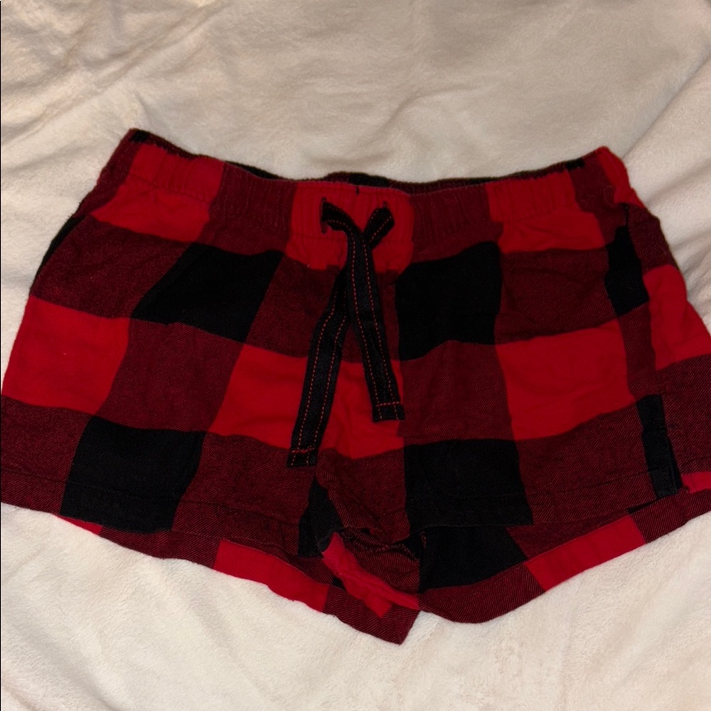 Old Navy Red and Black Plaid Shorts